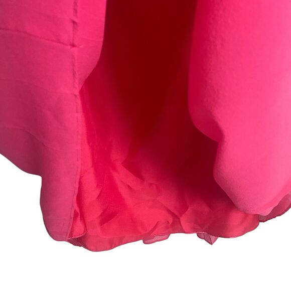 Lilly Pulitzer Jillie Chiffon Strapless Dress Pink Silk Size 6 - Picture 5 of 12